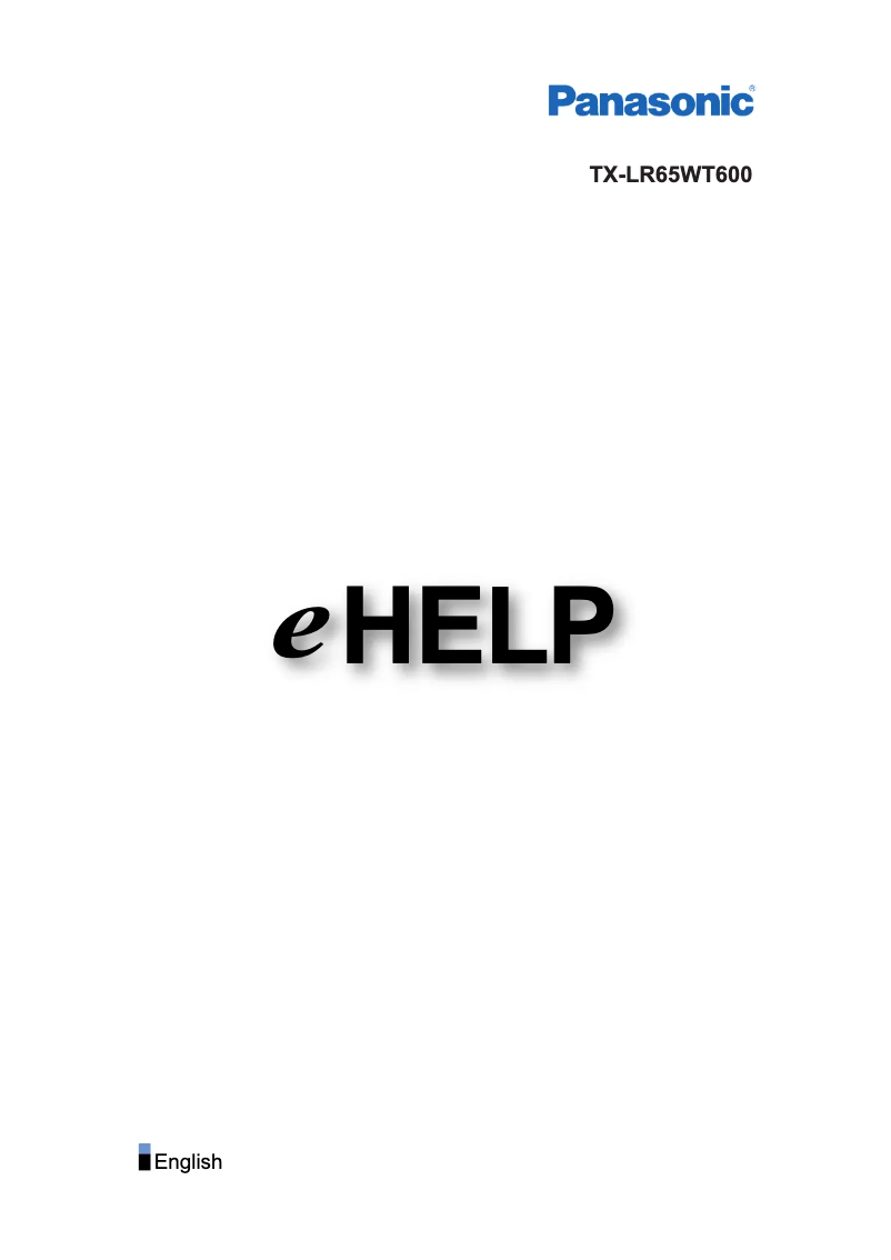 Imagen de la primera página del manual del dispositivo Viera TX-LR65WT600