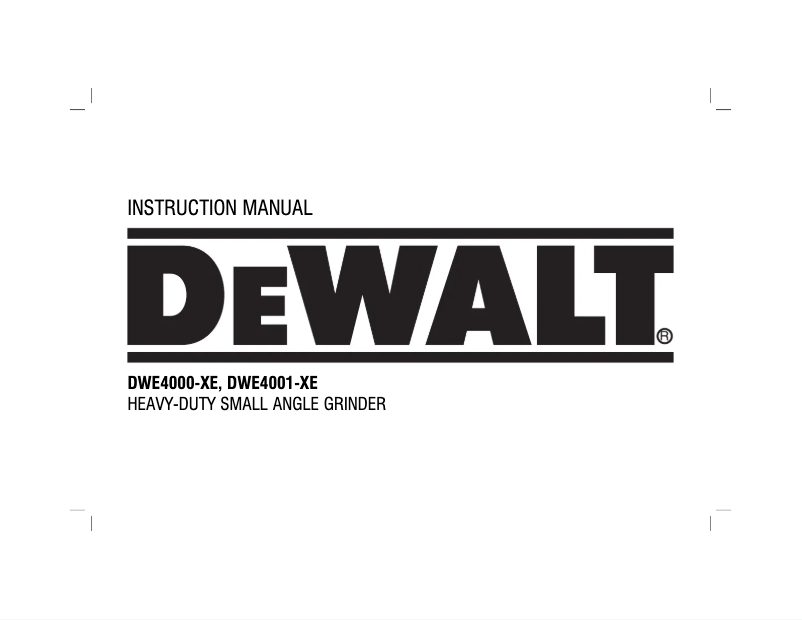 Image de la première page du manuel de l'appareil DWE4000-XE