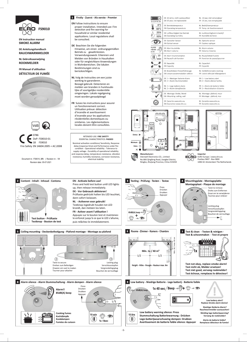 Image de la première page du manuel de l'appareil FS901011