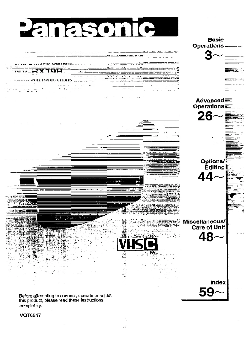 Page 1 de la notice Manuel utilisateur Panasonic NV-RX19