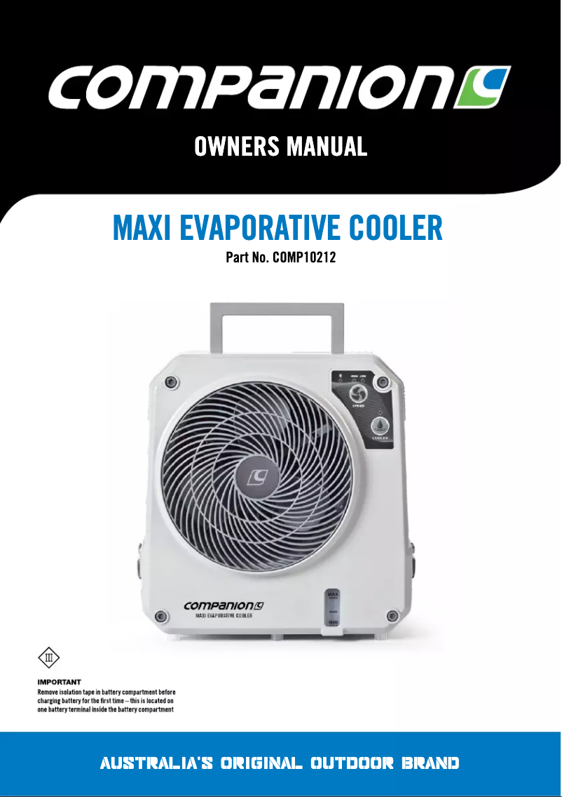 Page n°1 - Manuel utilisateur Companion Maxi Evaporative Cooler COMP10212