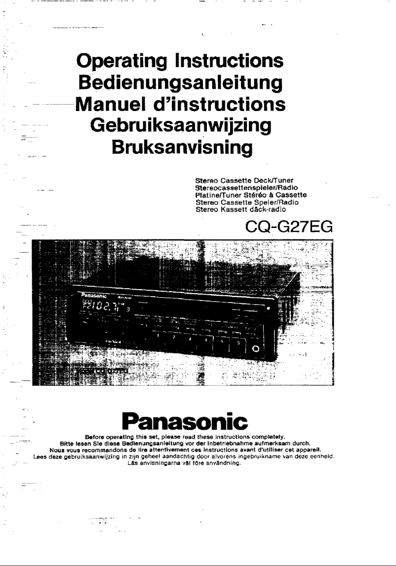 Imagen de la primera página del manual del dispositivo CQ-G27EG