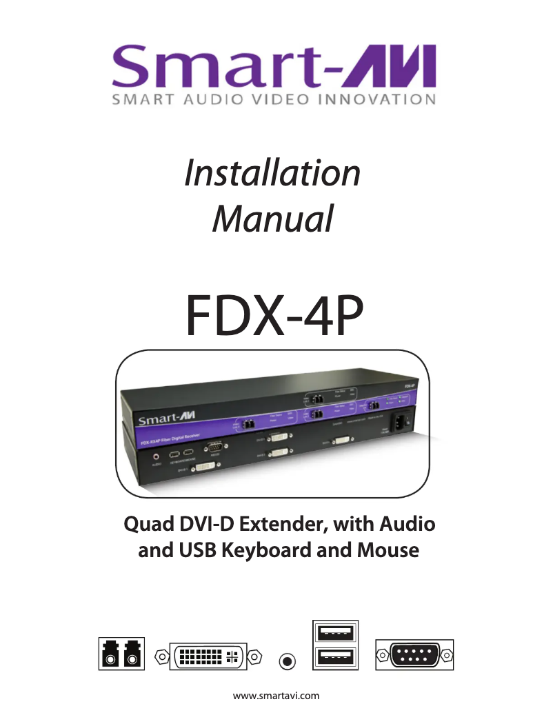 Page 1 de la notice Manuel utilisateur Smart-AVI FDX-M4PS