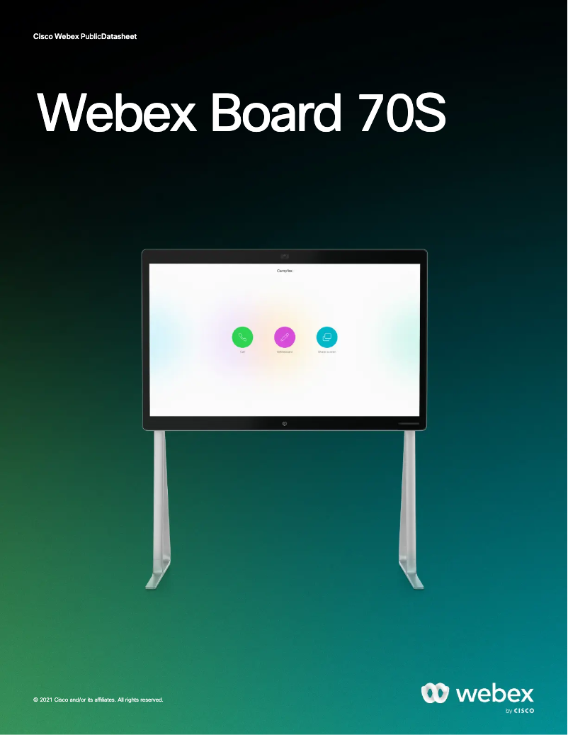 Page 1 de la notice Manuel utilisateur Cisco Webex Board 70S