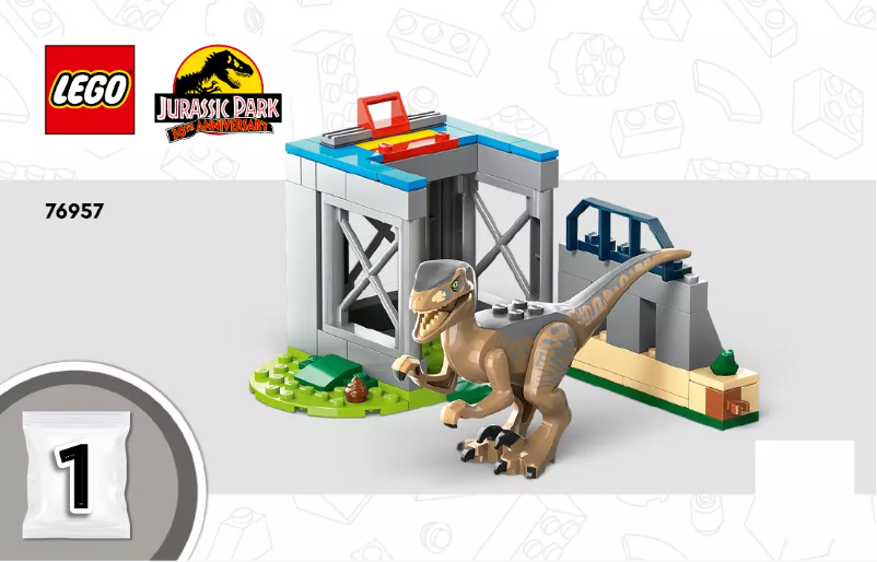 Page 1 de la notice Manuel utilisateur Lego Jurassic World 76957