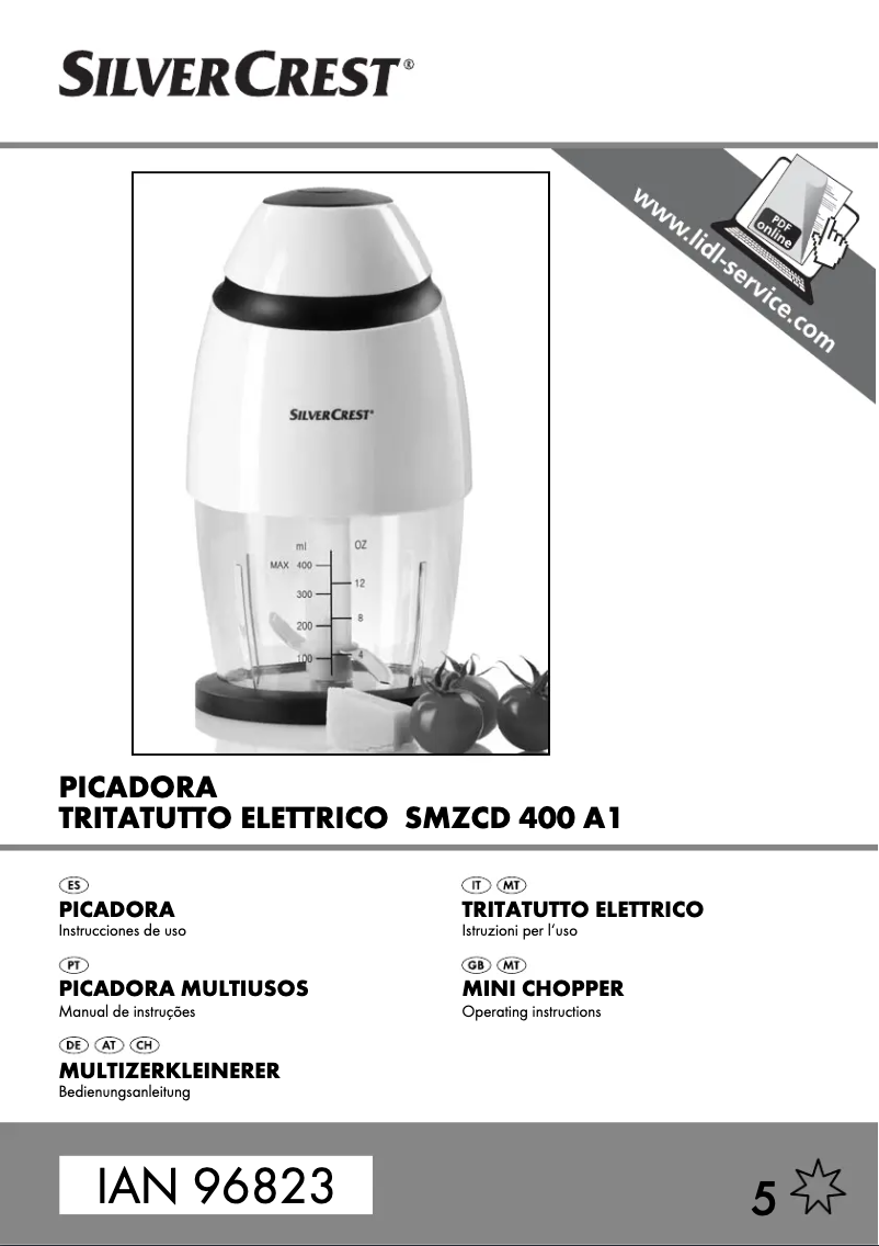 Page n°1 - Manuel utilisateur SilverCrest SMZCD 400 A1