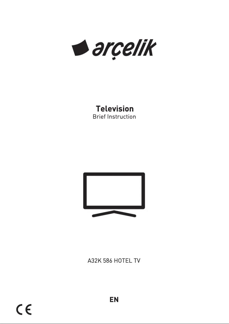 Page 1 de la notice Manuel utilisateur Arçelik A32K 586 HOTEL TV