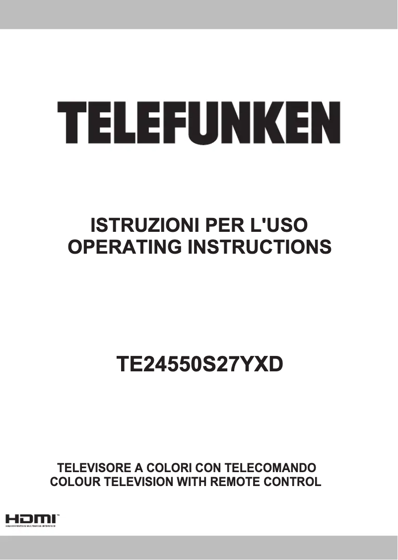 Page 1 de la notice Mode d'emploi Telefunken TE24550S27YXD