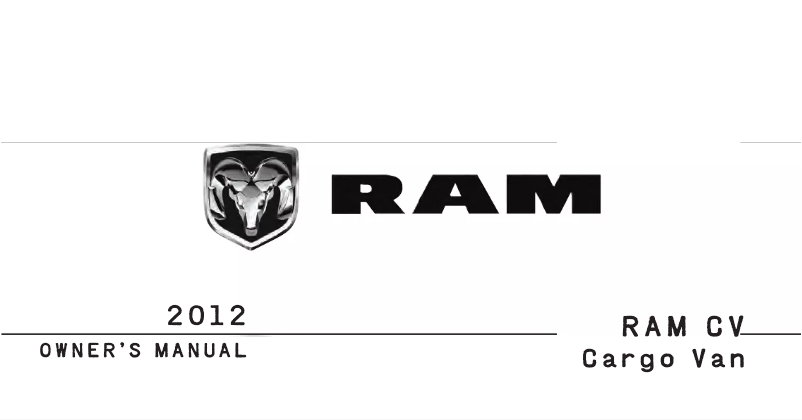 Page 1 de la notice Manuel utilisateur RAM C/V (2012)