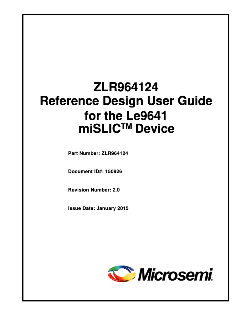 Page 1 de la notice Manuel utilisateur Microchip LE9641
