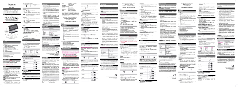 Page 1 de la notice Manuel utilisateur Oregon Scientific BA200A