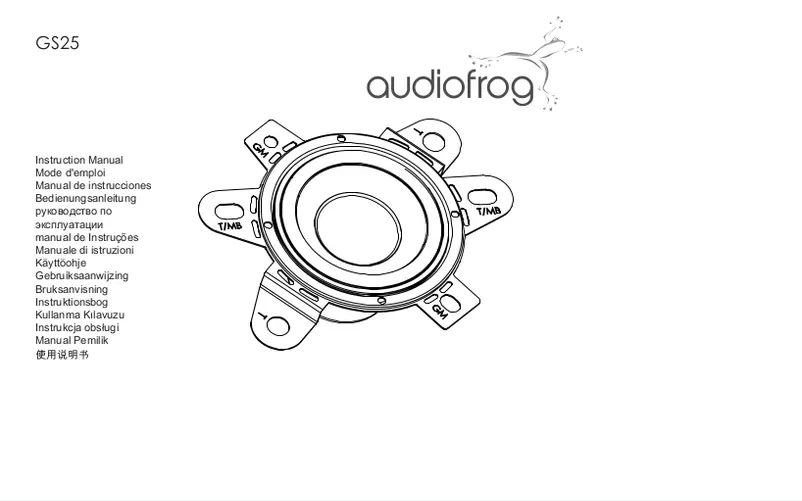 Page n°1 - Manuel utilisateur Audiofrog GS25