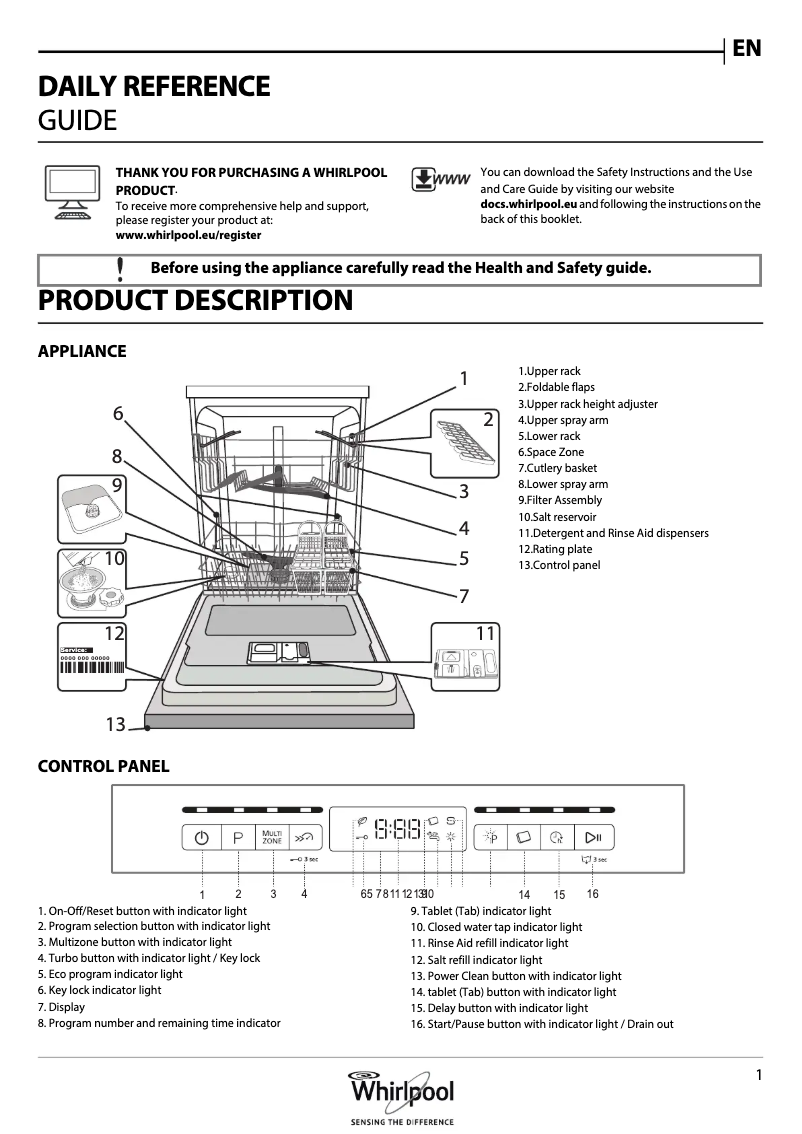 Page n°1 - Manuel utilisateur Whirlpool WFO 3T223 6P X