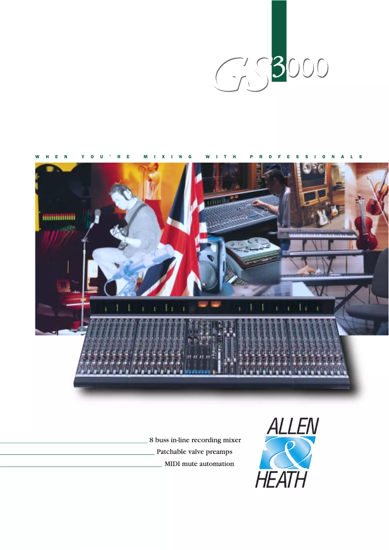 Página 1 del manual Folleto Allen & Heath GS3000