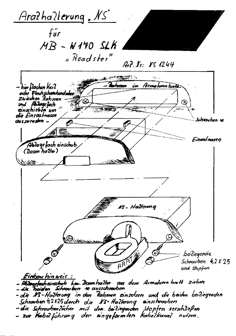Page 1 de la notice Manuel utilisateur Arat NS1244