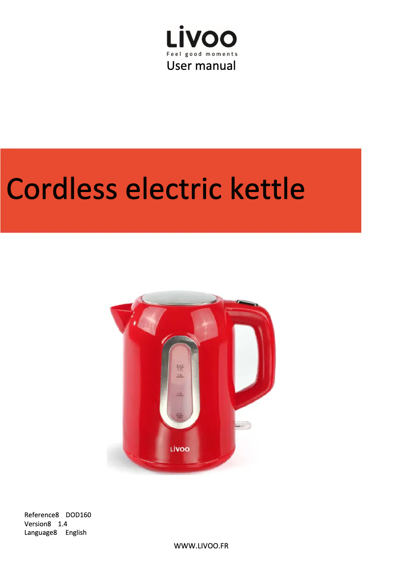 Page 1 de la notice Manuel utilisateur Livoo DOD160