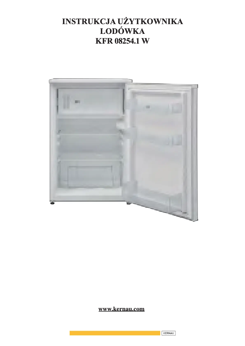 Page 1 de la notice Manuel utilisateur Kernau KFR 08254.1 W