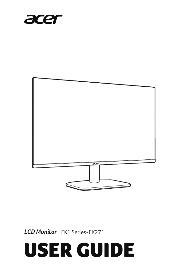 Página 1 del manual Guía de inicio rápido Acer EK271H