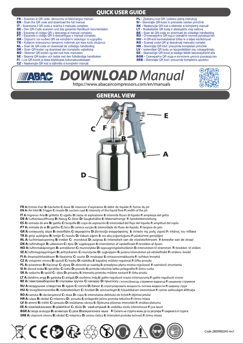 Página 1 del manual Manual de usuario Abac G-541A