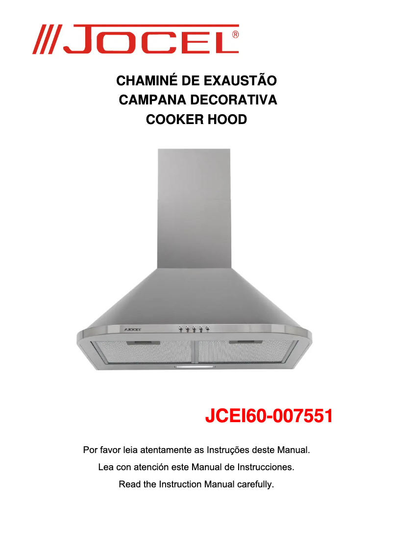 Page n°1 - Manuel utilisateur Jocel JCEI60-007551