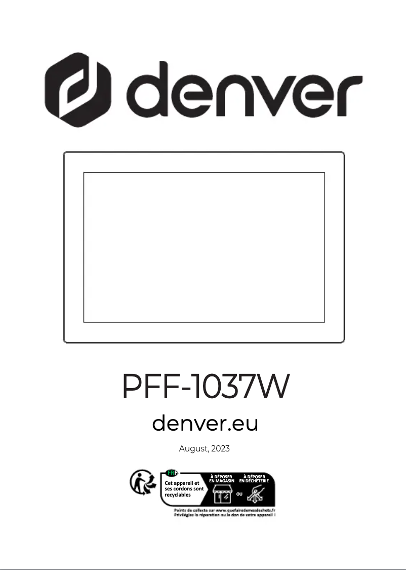 Page 1 de la notice Manuel utilisateur Denver PFF-1037