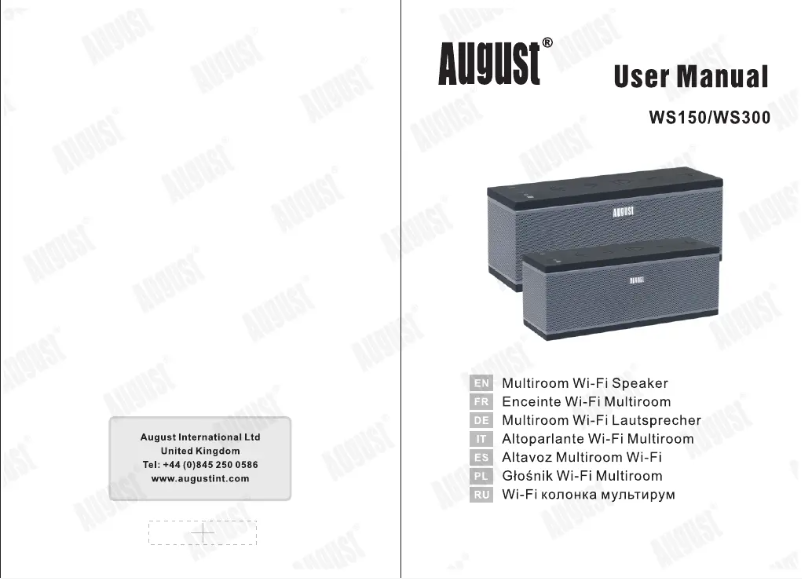 Page 1 de la notice Manuel utilisateur August WS150