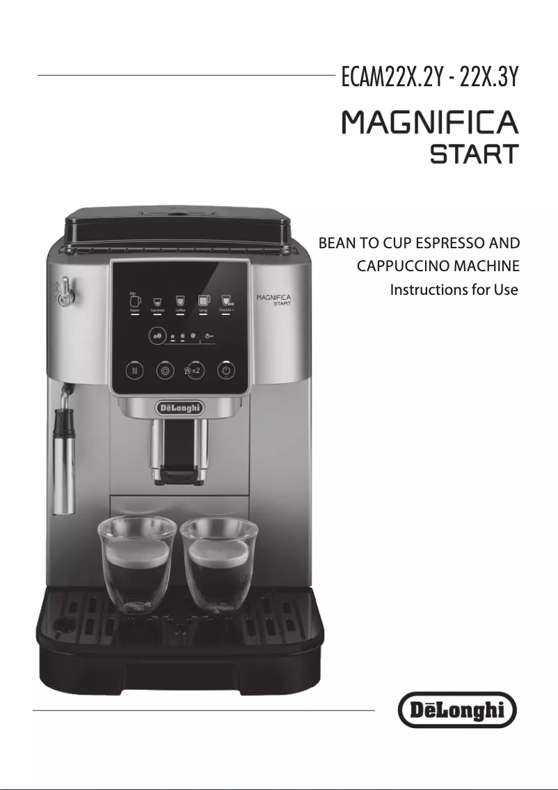 Page n°1 - Manuel utilisateur DeLonghi Magnifica Start ECAM220.21.GB