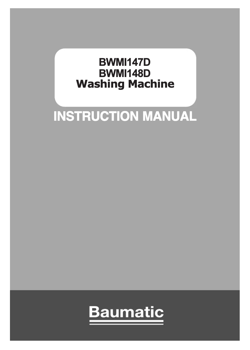 Image de la première page du manuel de l'appareil BWMI147D-80