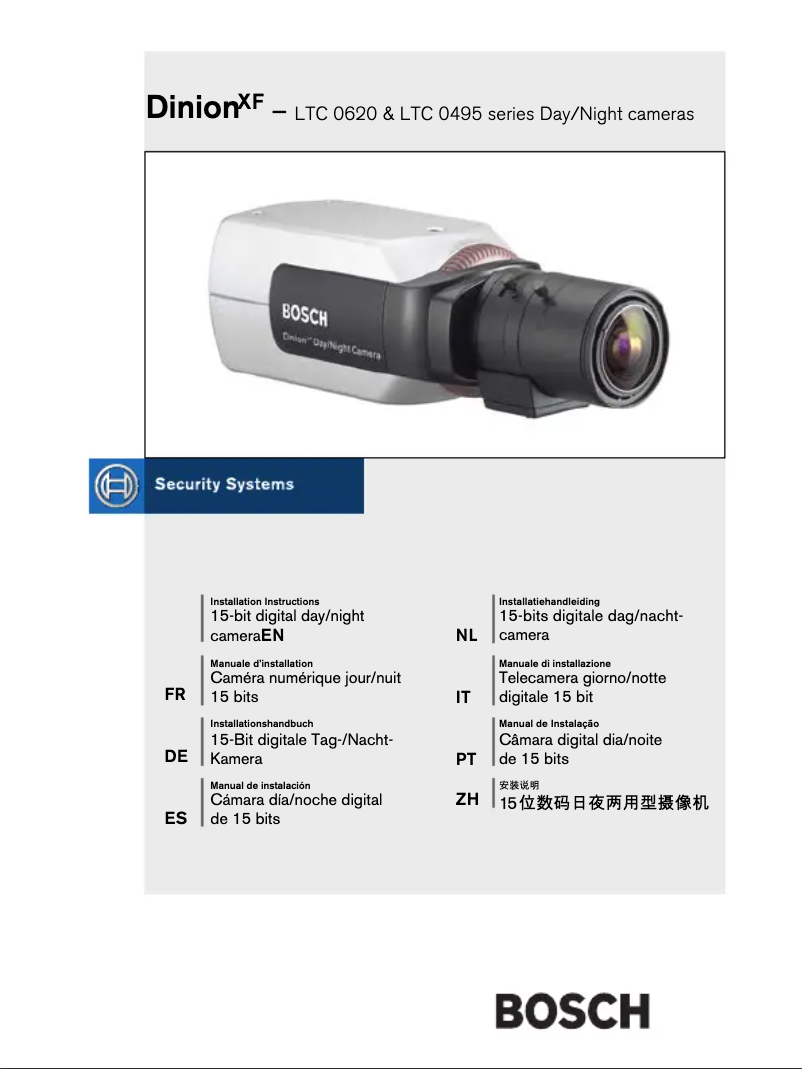 Página 1 del manual Manual de usuario Bosch DinionXF-LTC 0620