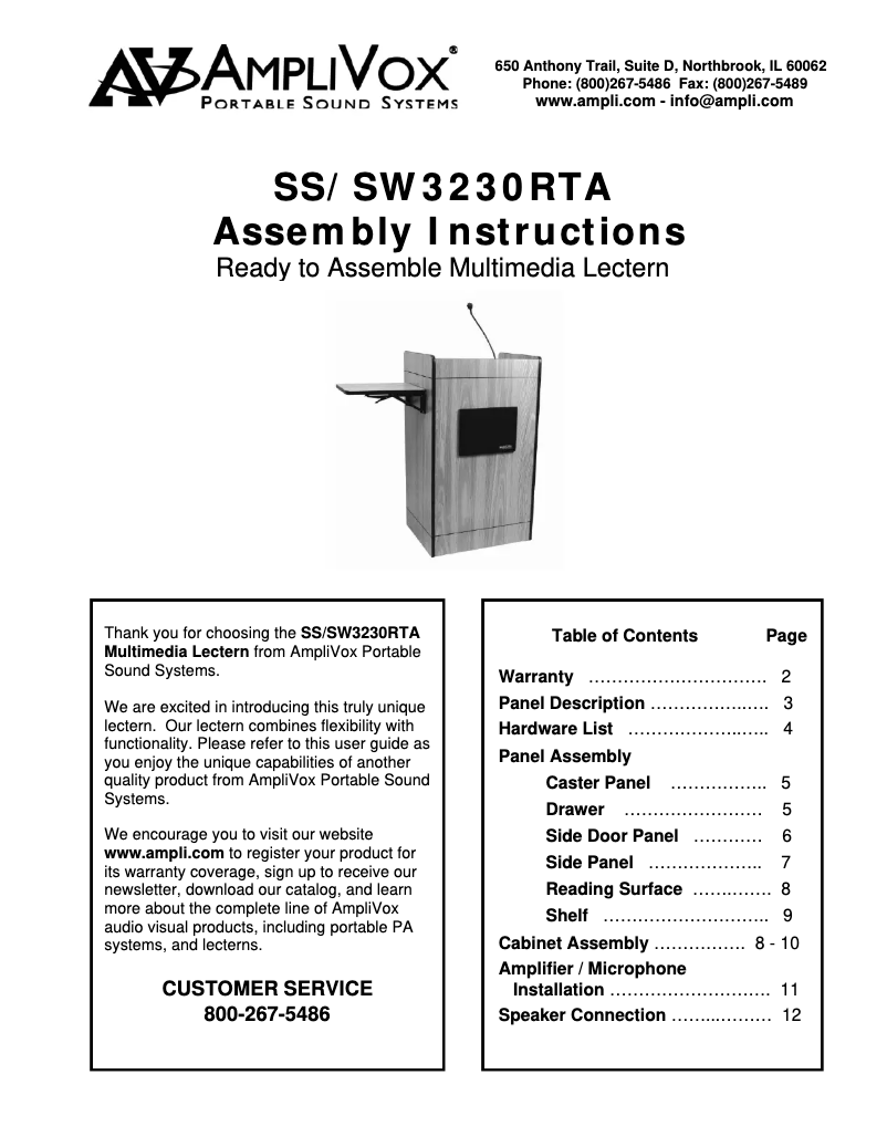 Image de la première page du manuel de l'appareil SN3230