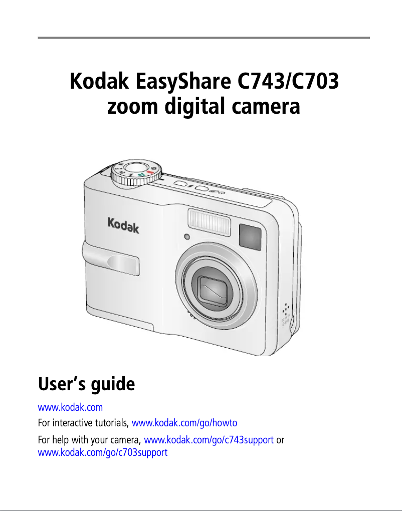 Page 1 de la notice Manuel utilisateur Kodak EasyShare C743