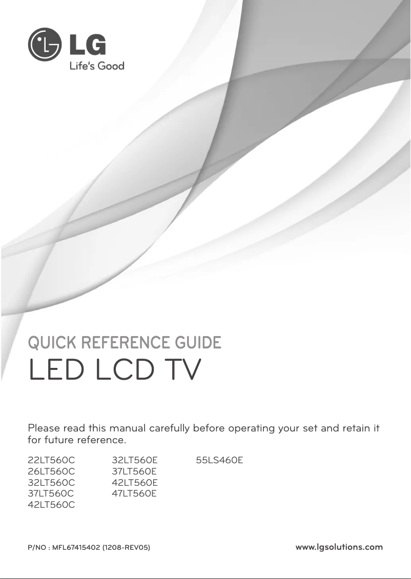 Página 1 del manual Manual de usuario LG 55LS460E