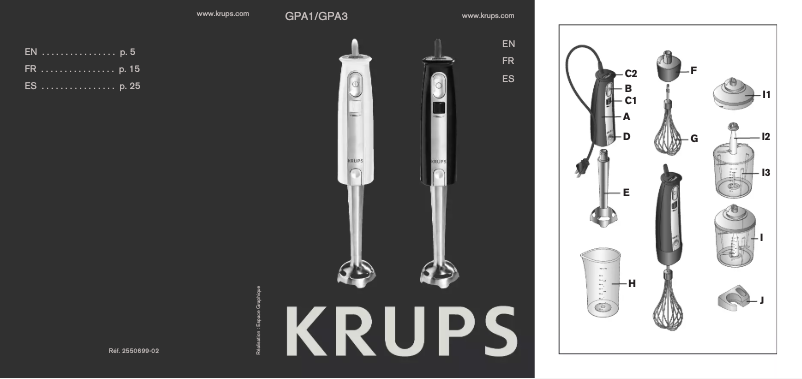 Image de la première page du manuel de l'appareil GPA1