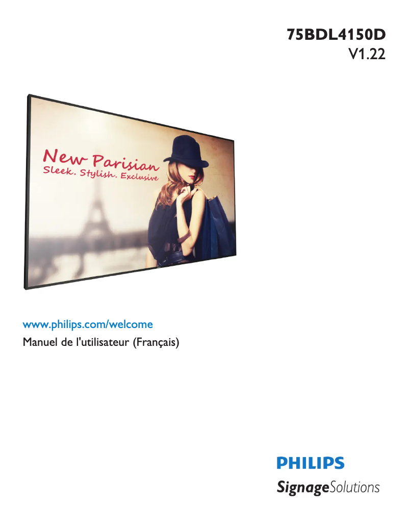 Page 1 de la notice Manuel utilisateur Philips Signage Solutions 75BDL4150D