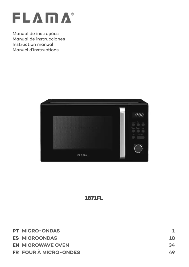 Page 1 de la notice Manuel utilisateur Flama 1871FL