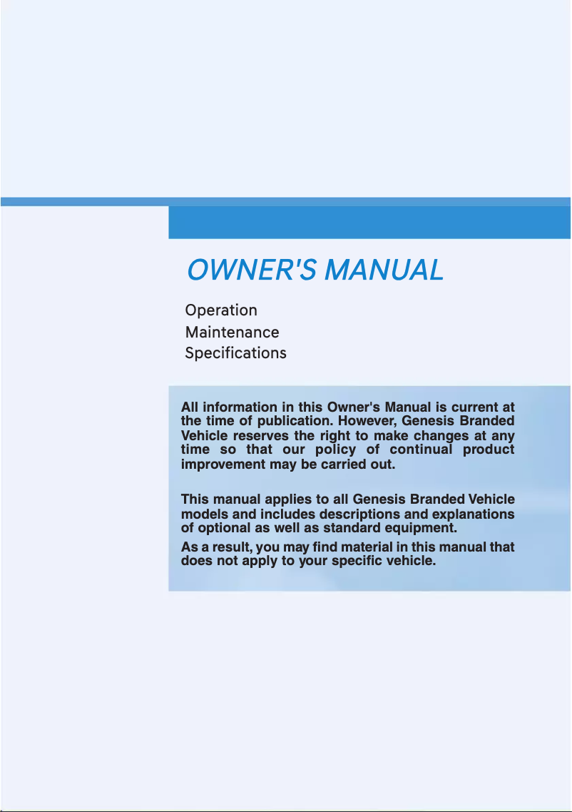 Image de la première page du manuel de l'appareil G90 (2021)