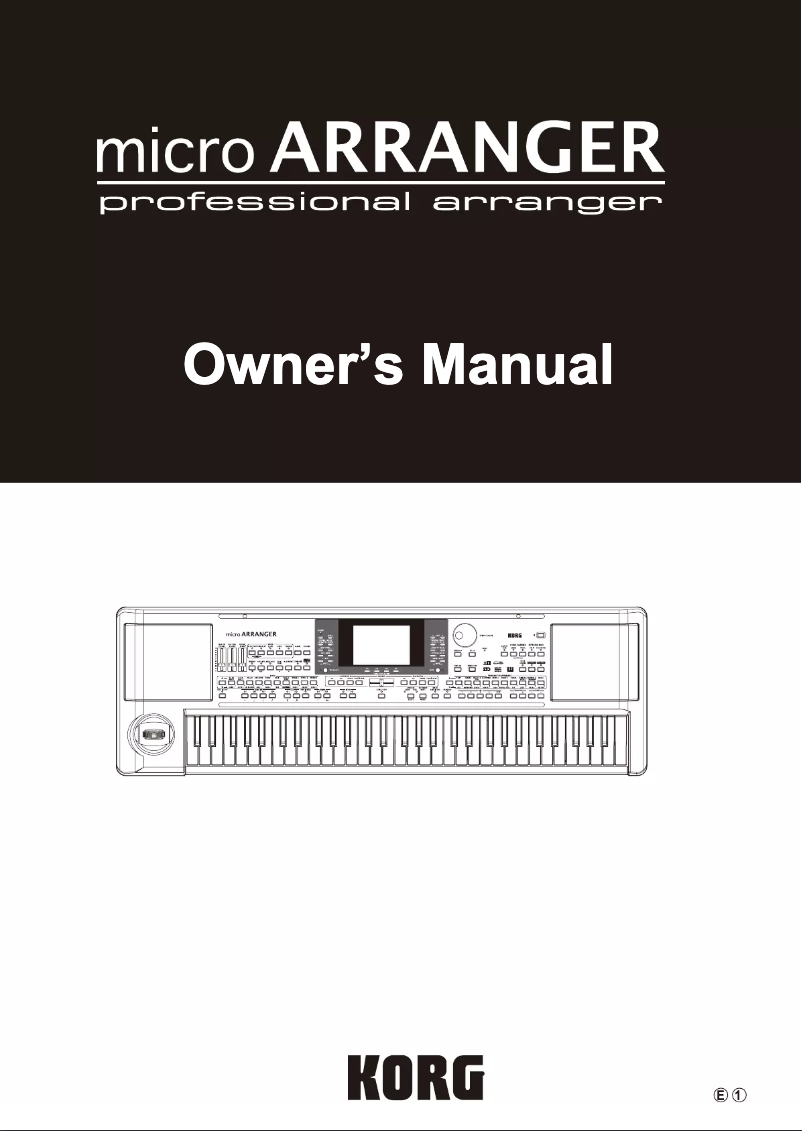 Image de la première page du manuel de l'appareil MicroARRANGER