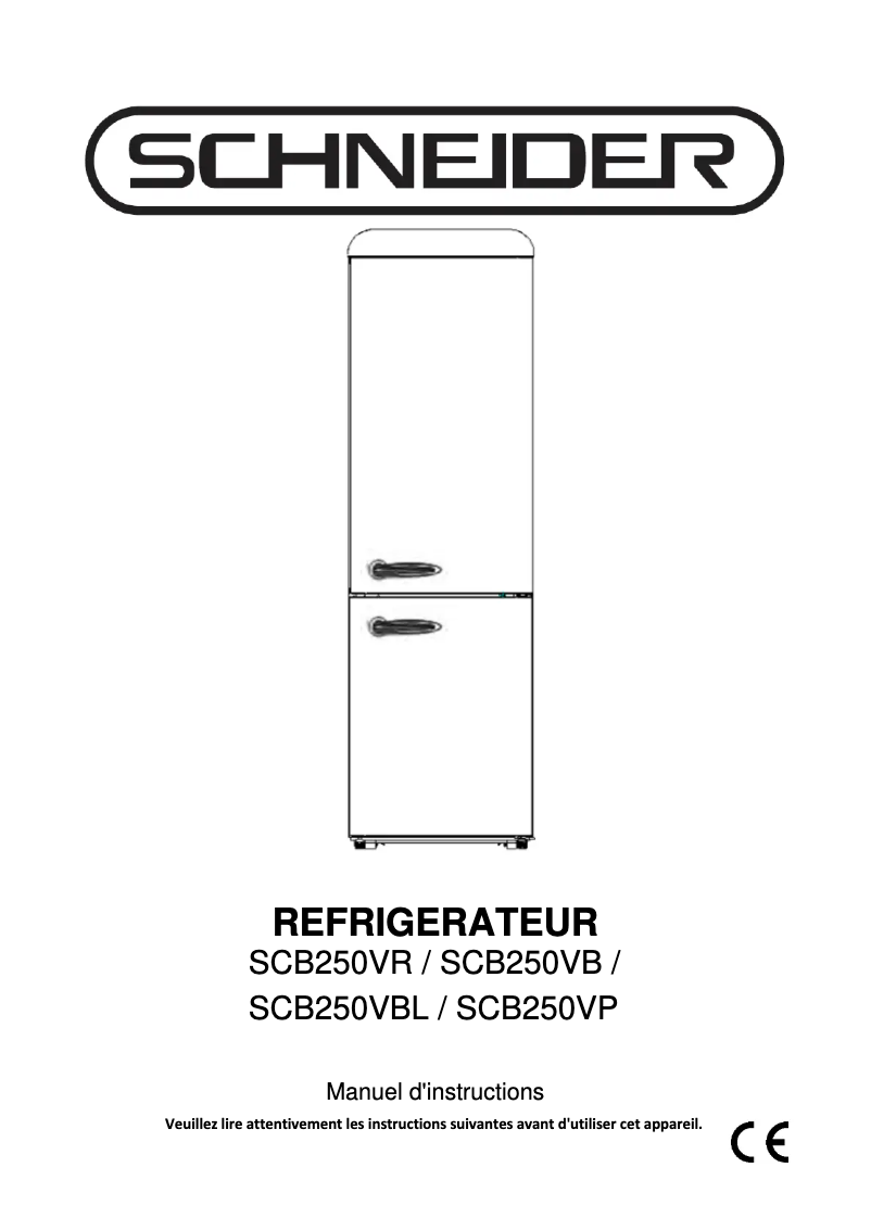 Image de la première page du manuel de l'appareil SCB250V