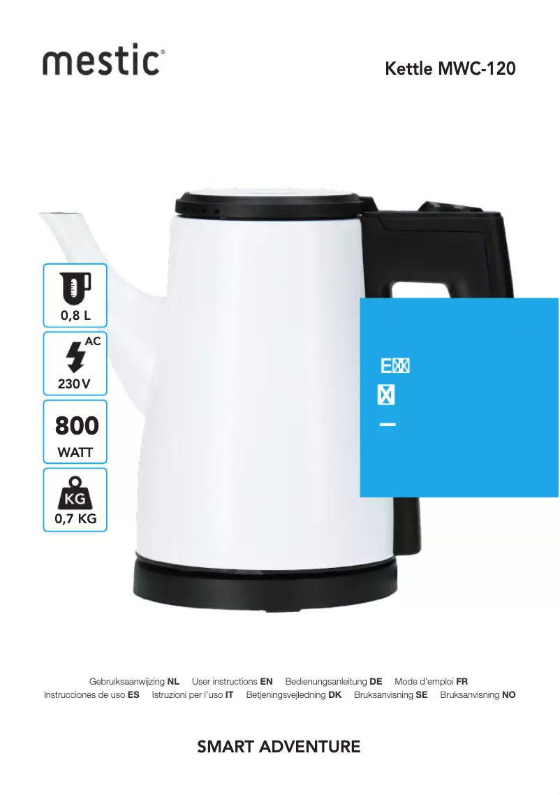 Page 1 de la notice Manuel utilisateur Mestic MWC-120