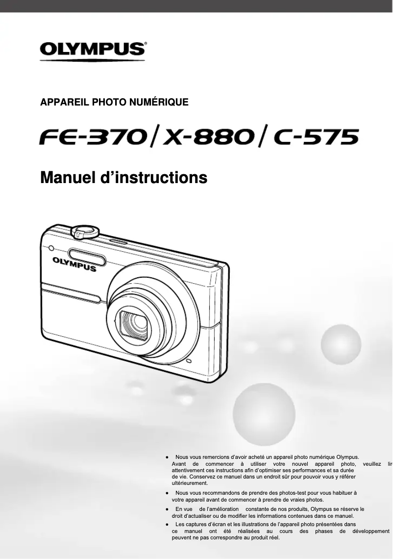 Imagen de la primera página del manual del dispositivo FE-370