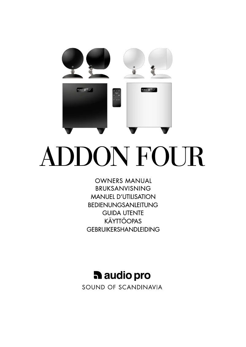 Page n°1 - Manuel utilisateur Audio Pro Addon FOUR