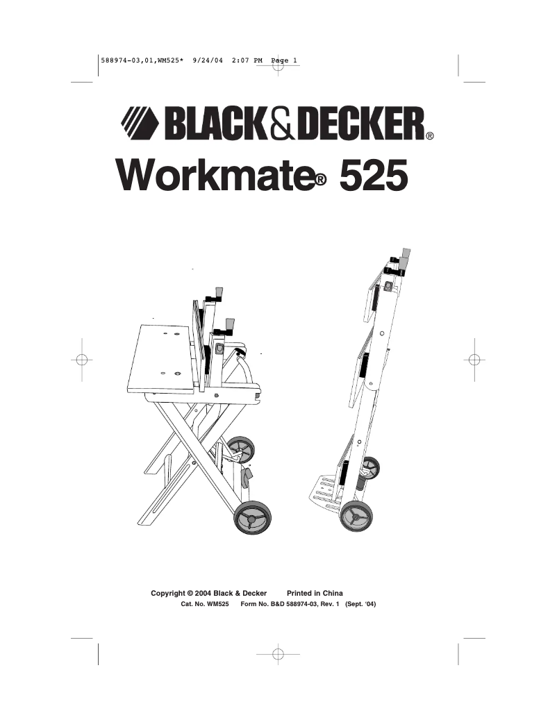 Page 1 de la notice Manuel utilisateur Black & Decker WM525