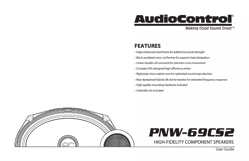 Página 1 del manual Manual de usuario AudioControl PNW-69CS2