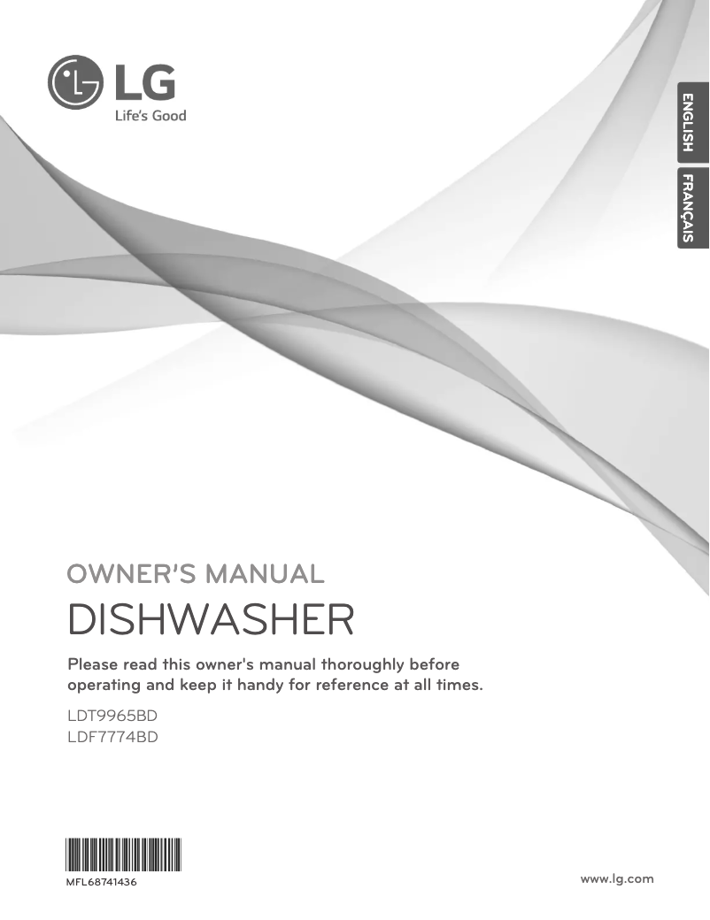 Page 1 de la notice Manuel utilisateur LG LDF7774BD