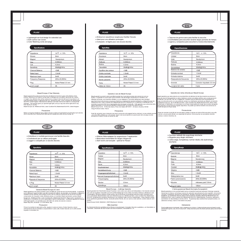 Page 1 of the manual User Manual Maxell Plugz Ear Buds