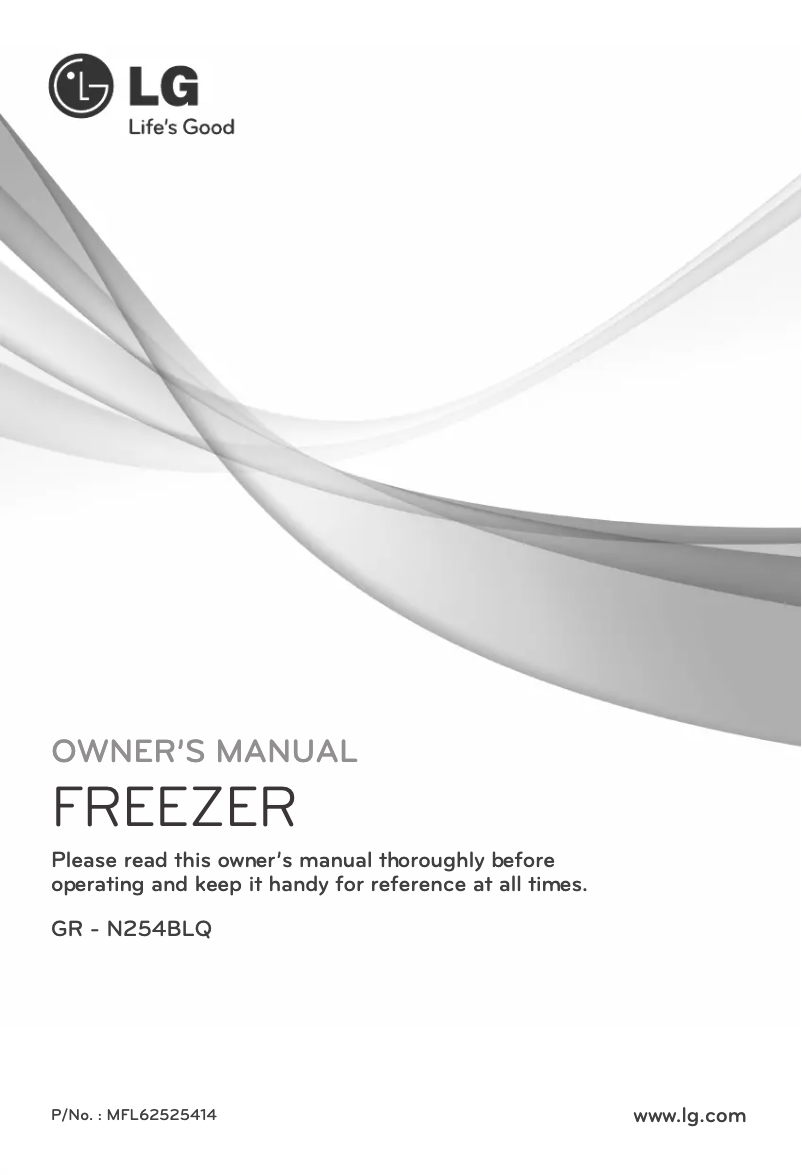 Page 1 de la notice Manuel utilisateur LG GR-N254BLQ