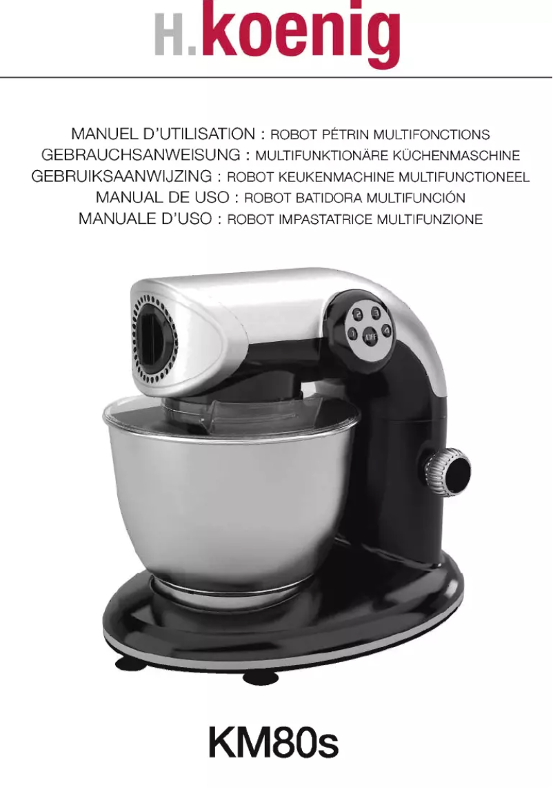 Page 1 de la notice Manuel utilisateur H.Koenig KM80s