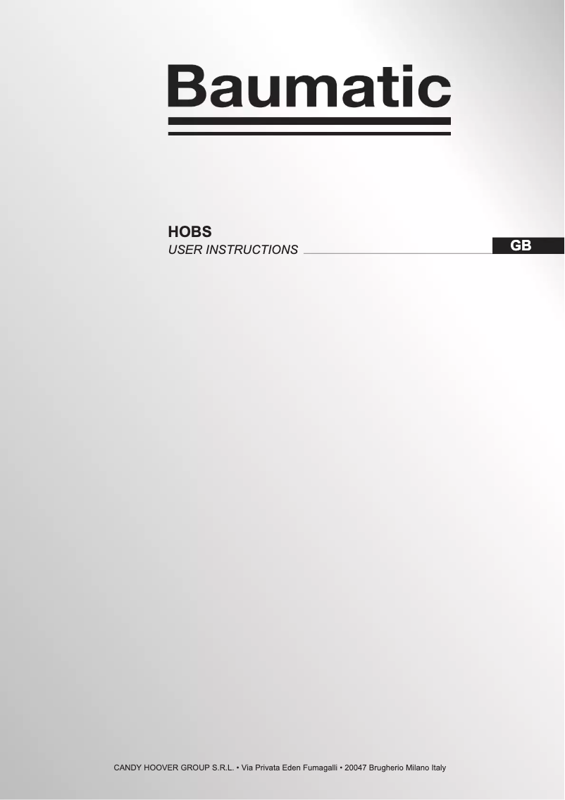 Image de la première page du manuel de l'appareil BHIC6055