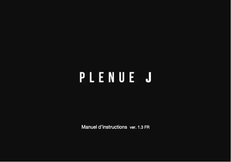 Image de la première page du manuel de l'appareil Plenue J