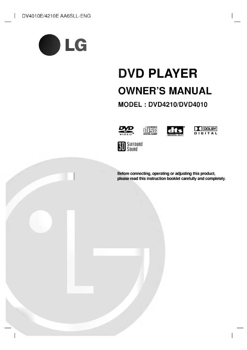 Page 1 of the manual User Manual LG DV4010E